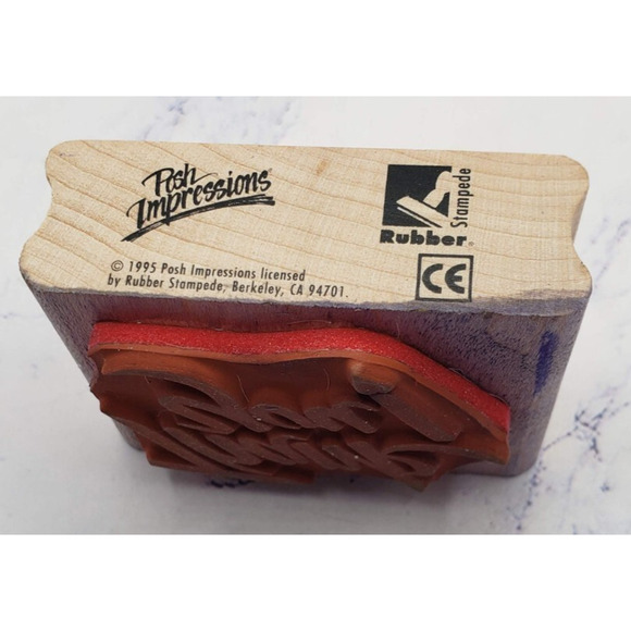 Thank You! Phrase in Brushstroke Font Posh Impressions Rubber Stampede Stamp - Picture 2 of 7